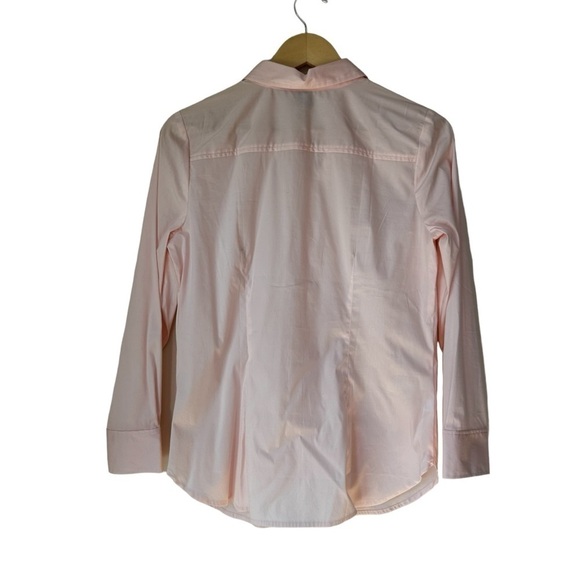 Ann Taylor Essential Shirt, Light Pink, Button-front Blouse, 8P - Picture 4 of 6
